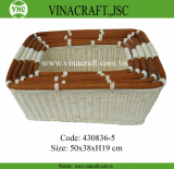 Dividers rattan nut tray with ceramic inside